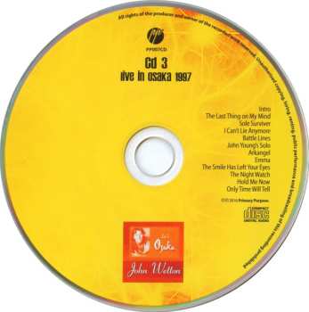 6CD John Wetton: The Official Bootleg - Archive Vol 1 (Live In Argentina 1996 · Live In Osaka 1997 · Live In Tokyo 1999) DLX