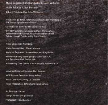 CD John Williams: Schindler's List (Music From The Original Motion Picture Soundtrack)