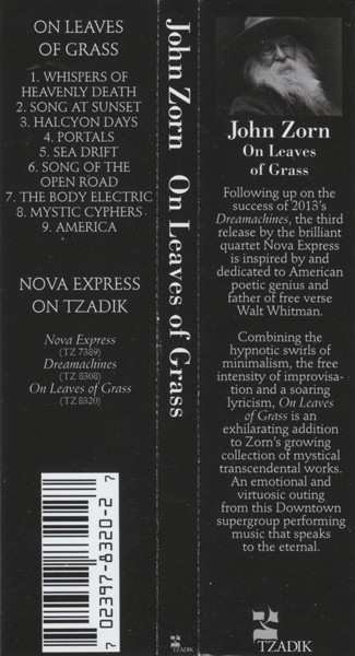 CD John Zorn: On Leaves Of Grass