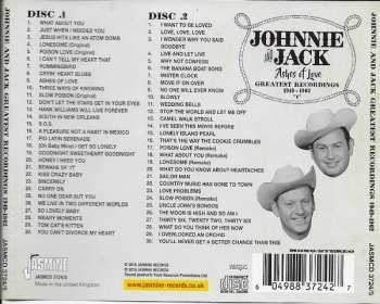 2CD Johnnie And Jack: Ashes Of Love - Greatest Recordings 1949-1962