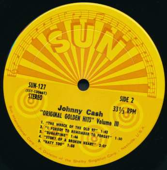 LP Johnny Cash & The Tennessee Two: Original Golden Hits Volume III