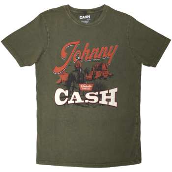 Merch Johnny Cash: Stone Wash Póló Desert Cowboy