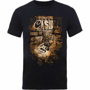 Merch Johnny Cash: Póló Guitar Song Titles 
