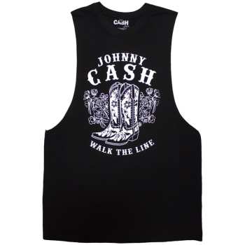Merch Johnny Cash: Vest Póló Walk The Line Boots