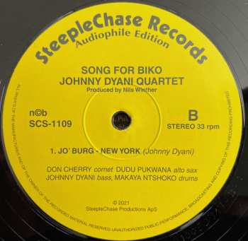 LP Johnny Dyani Quartet: Song For Biko