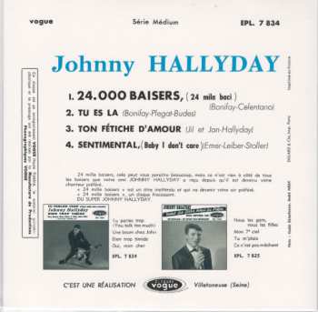 SP Johnny Hallyday: 24 000 Baisers-EP N°07 LTD | CLR