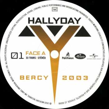 2LP Johnny Hallyday: Bercy 2003