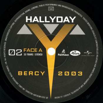 2LP Johnny Hallyday: Bercy 2003
