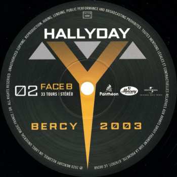 2LP Johnny Hallyday: Bercy 2003