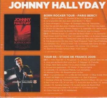 4CD/Dobozkészlet Johnny Hallyday: Born Rocker Tour - Paris Bercy / Tour 66 - Stade De France 2009 LTD