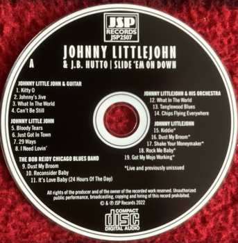 2CD Johnny Littlejohn & J.B. Hutto: Slide 'Em On Down Chicago Slide Guitar 1966-1992