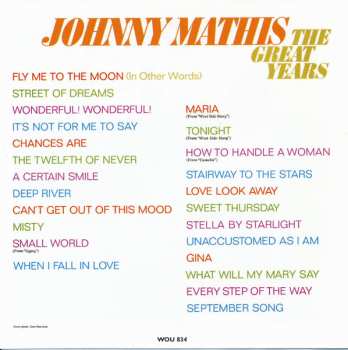 2CD Johnny Mathis: The Great Years