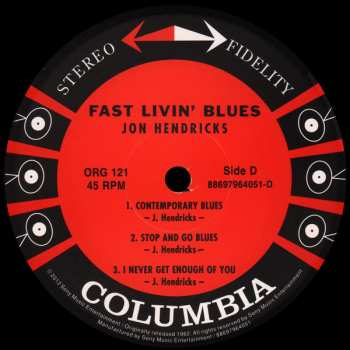 2LP Jon Hendricks: Fast Livin' Blues LTD | NUM