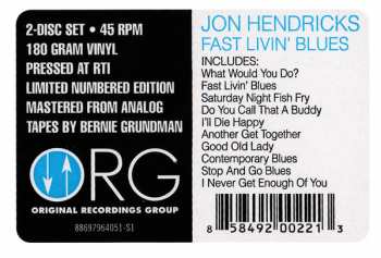 2LP Jon Hendricks: Fast Livin' Blues LTD | NUM