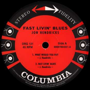 2LP Jon Hendricks: Fast Livin' Blues LTD | NUM