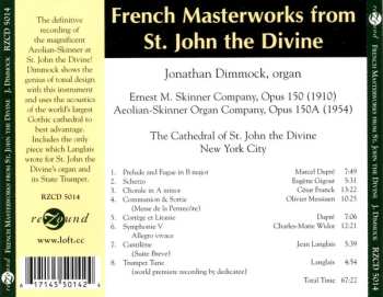 CD Jonathan Dimmock: French Masterworks From St. John The Divine