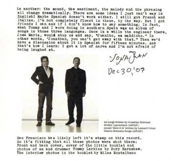 CD Jonathan Richman: Because Her Beauty Is Raw And Wild