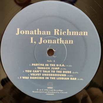 LP Jonathan Richman: I, Jonathan
