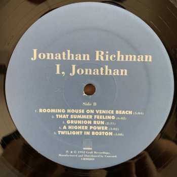 LP Jonathan Richman: I, Jonathan