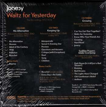 3CD/Dobozkészlet Jonesy: Waltz For Yesterday (The Recordings 1972-1974)