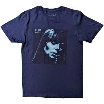 Merch Joni Mitchell: Joni Mitchell Unisex T-shirt: Blue (navy Blue) (small) S
