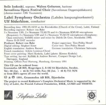 CD Soile Isokoski: Symphony No.3 • Opus Sonorum • Requiem