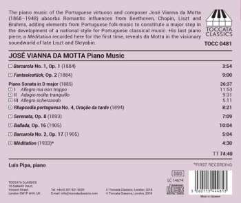 CD José Viana da Mota: Piano Music
