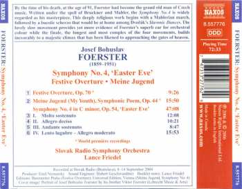CD Slovak Radio Symphony Orchestra: Symphony No. 4, 'Easter Eve'; Festive Overture; Meine Jugend