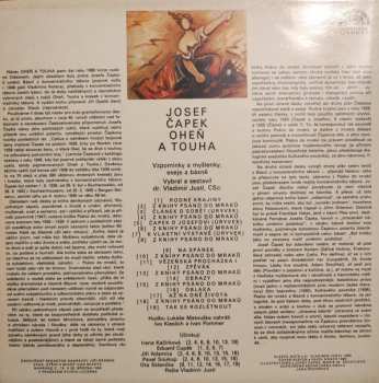 LP Josef Čapek: Oheň A Touha (Vzpomínky A Myšlenky, Eseje A Básně)