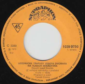 SP Josef Dvořák: Učednické Trapasy Josefa Dvořáka Na Vlnách Mikrofóra