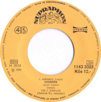 SP Josef Laufer: Sbohem, Lásko, Já Jedu Dál / Suverén