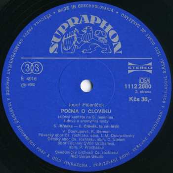 LP Josef Páleníček: Poéma O Člověku