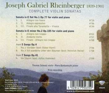 CD Josef Rheinberger: Complete Violin Sonatas