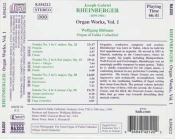 CD Wolfgang Rübsam: Works For Organ, Vol. 1 - Sonatas Nos. 1-4