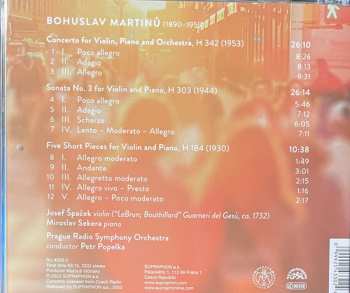 CD Bohuslav Martinů: Concerto For Violin, Piano And Orchestra - Violin Sonata No. 3 - Five Short Pieces