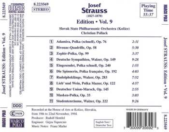CD Josef Strauß: Josef Strauss:  Edition • Vol. 9