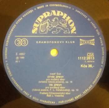 LP Josef Suk: Sbory = Choruses