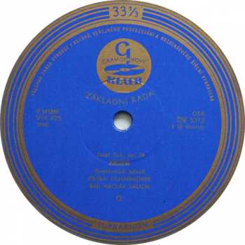 LP The Czech Philharmonic Orchestra: Zrání, Op. 34 - Symfonická Báseň