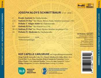 CD Hof-Capelle Carlsruhe: Hommage À Joseph Aloys Schmittbaur