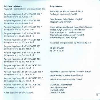 2CD Joseph Haydn: Auryn's Haydn: Op. 9 (String Quartets ∙ Vol. 3 Of 14 Op. 9, Nos. 1 – 6)