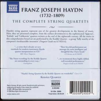 25CD/Dobozkészlet Joseph Haydn: The Complete String Quartets