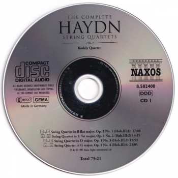 25CD/Dobozkészlet Joseph Haydn: The Complete String Quartets