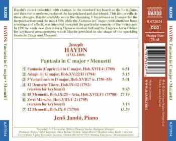 CD Joseph Haydn: Fantasia In C Major • Menuetti