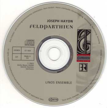 CD Joseph Haydn: Feldparthien