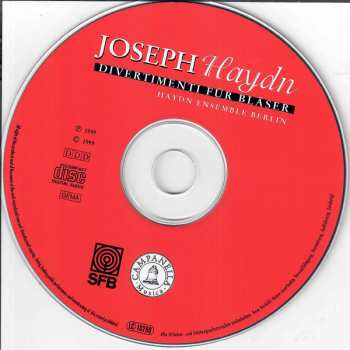 CD Joseph Haydn: Divertimenti Für Bläser - Feldparthien