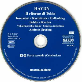 3CD Joseph Haydn: Il Ritorno Di Tobia (Oratorio In Two Parts)