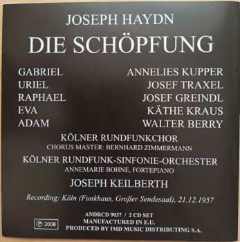 2CD Josef Greindl: Die Schöpfung - Dvorak Symphony No. 9