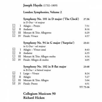 CD Joseph Haydn: London Symphonies (Volume Two: Nos 94, 101 & 102)
