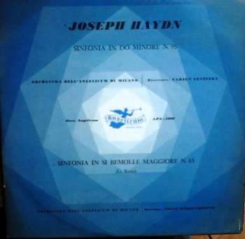 LP Joseph Haydn: Sinfonia In Do Minore N.95 / Sinfonia In Si Bemolle Maggiore N.85 (La Reine)