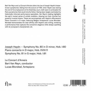 CD Joseph Haydn: Piano Concerto In D Major, Symphonies Nos. 80 & 81
